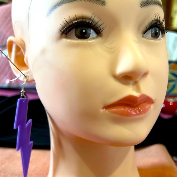 NWT Lightning Bolt Earrings - Picture 2 of 8